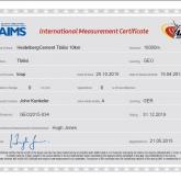 TbilisiMarathon 10km Race AIMS Membership Certificate. 