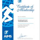 TbilisiMarathon AIMS membership Certificate. 
