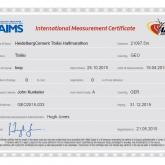 Tbilisi Half Marathon AIMS Certificate. 